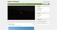 Desktop Screenshot of hansentransport.com