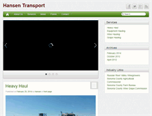 Tablet Screenshot of hansentransport.com